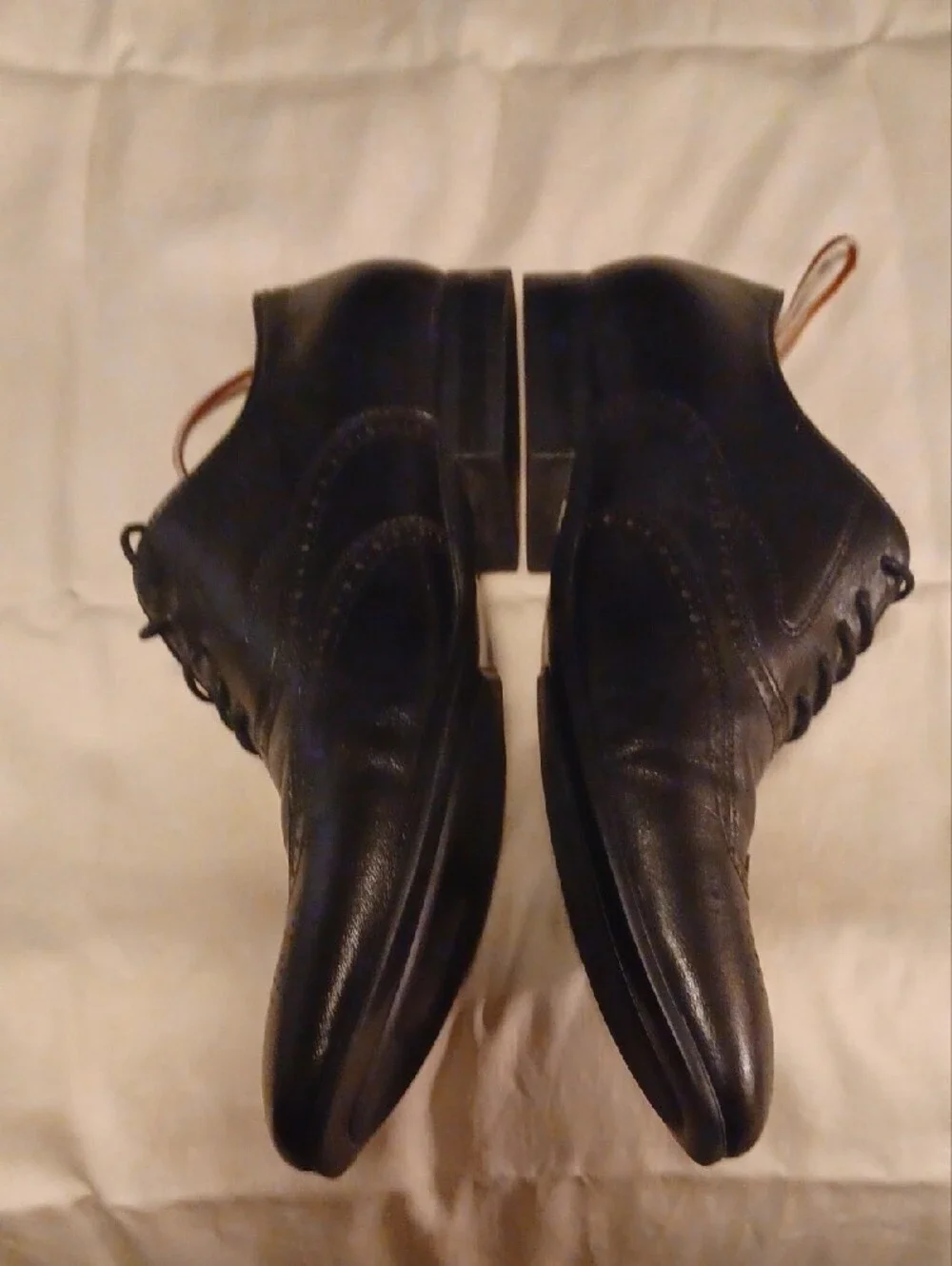 Kenneth Cole Black Leather Brogue Derby Oxfords